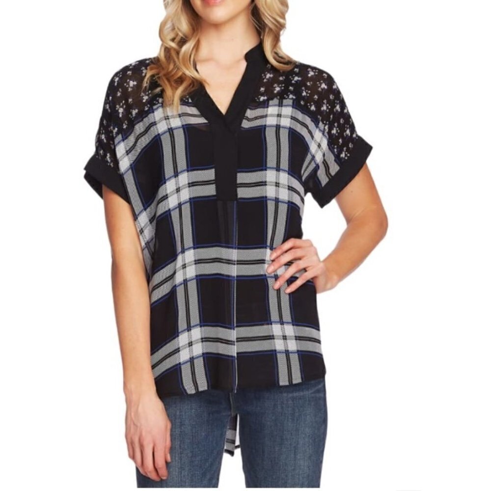 NWT Vince Camuto  Dolman-sleeve Henley Top